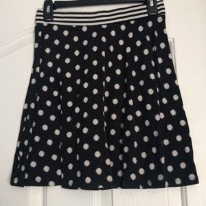 Xhilaration Black and White Polka Dot Skirt
